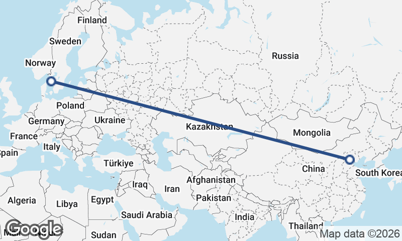 Beijing to Göteborg