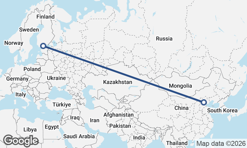 Beijing to Helsinki