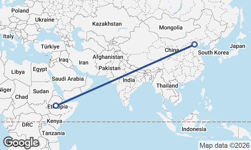 Beijing to Addis Ababa