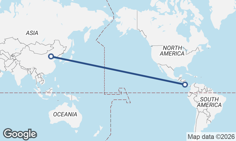 Beijing to San José