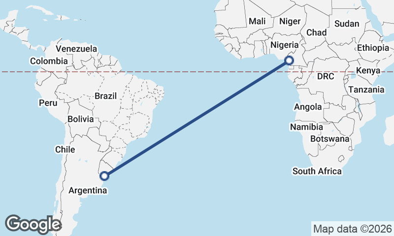 Douala to Montevideo