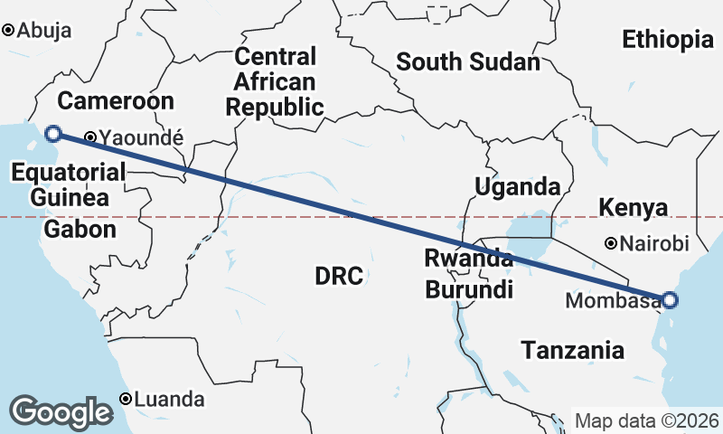 Douala to Mombasa