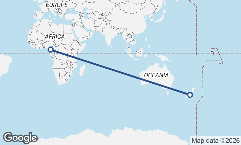 Douala to Christchurch