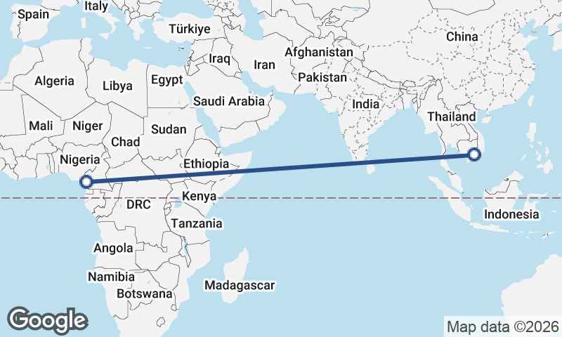 Douala to Ho Chi Minh City