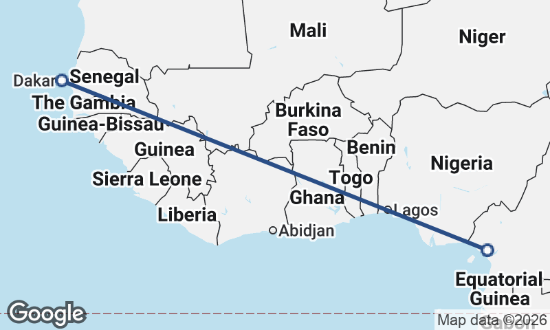 Douala to Dakar