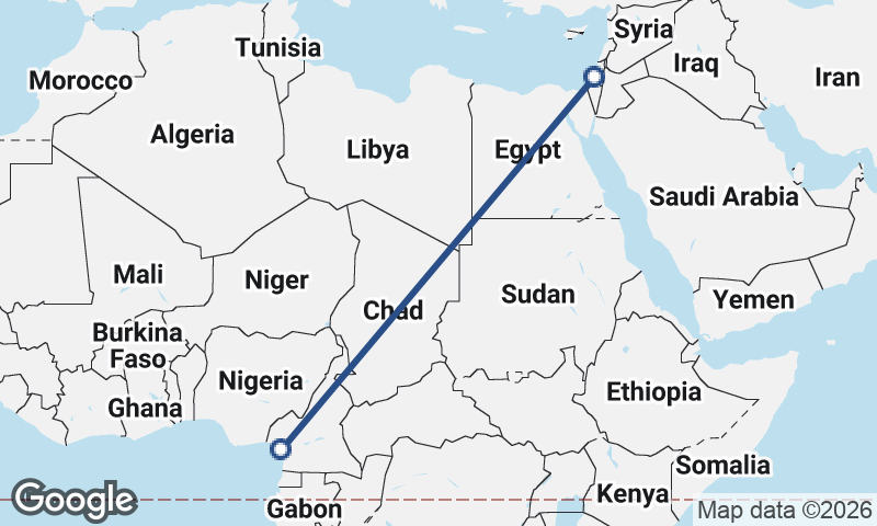 Douala to Tel Aviv-Yafo