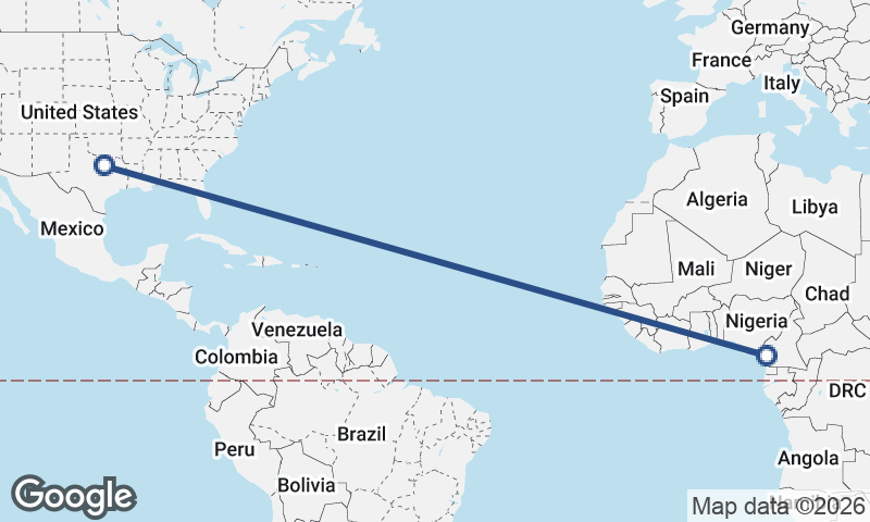 Douala to Fort Worth