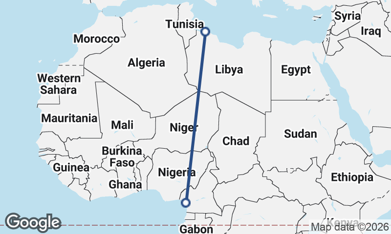 Douala to Tripoli