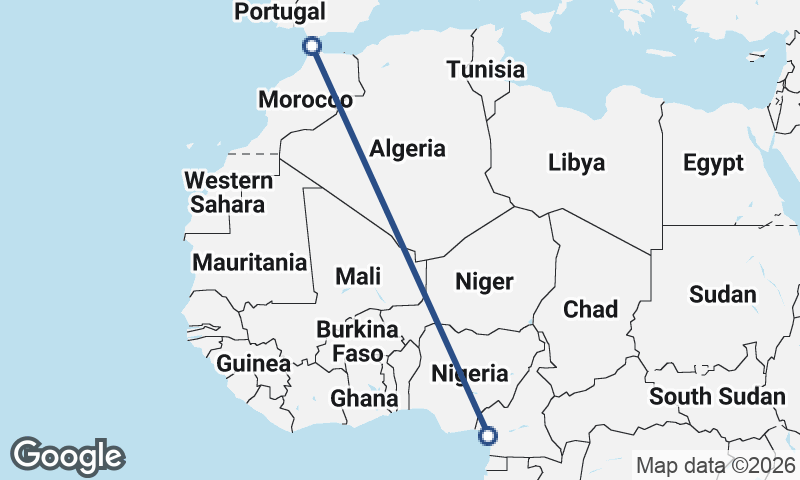 Douala to Tangier