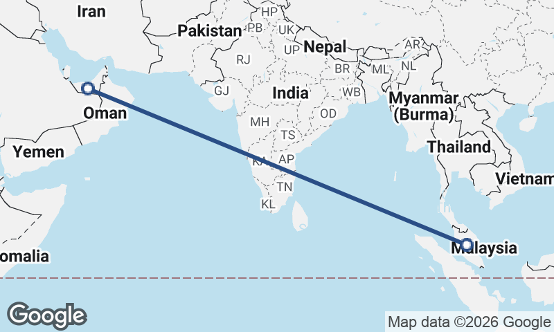 Malaysia to United Arab Emirates