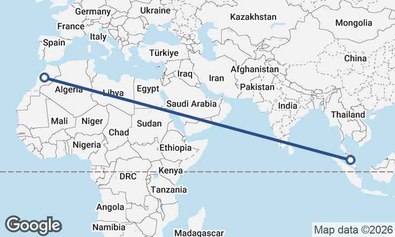 Malaysia to Morocco