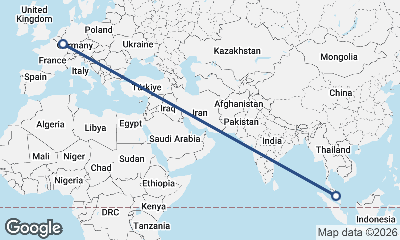 Malaysia to Luxembourg