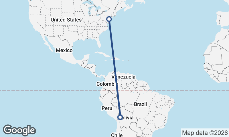 Philadelphia to La Paz