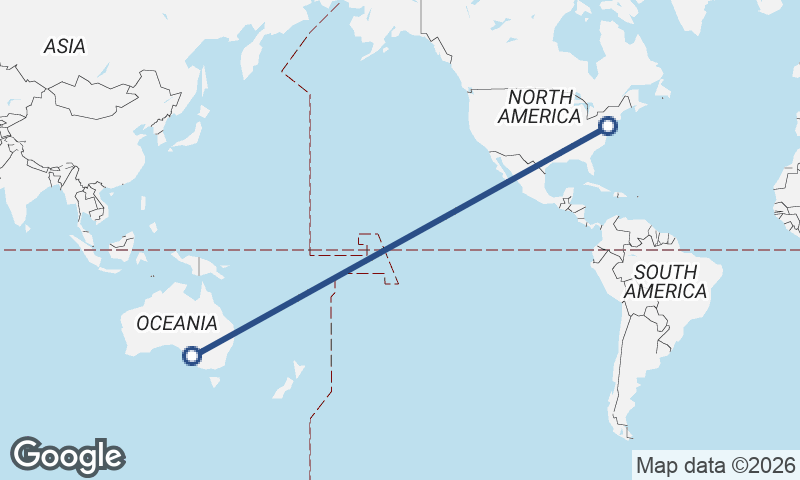Philadelphia to Adelaide