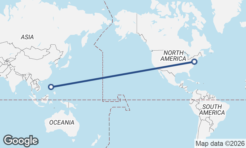 Philadelphia to Manila