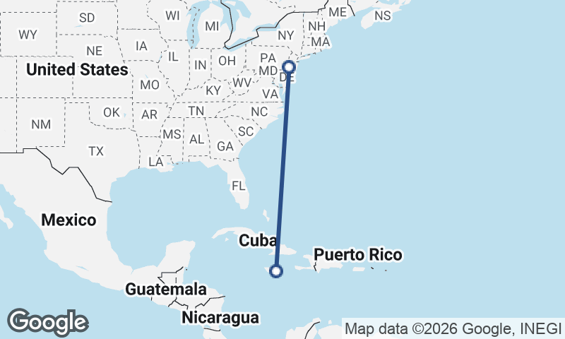 Philadelphia to Kingston