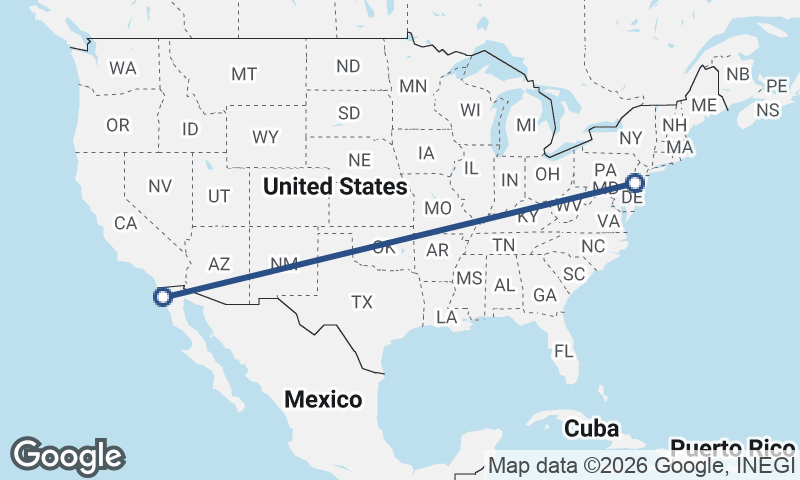 Philadelphia to Ensenada
