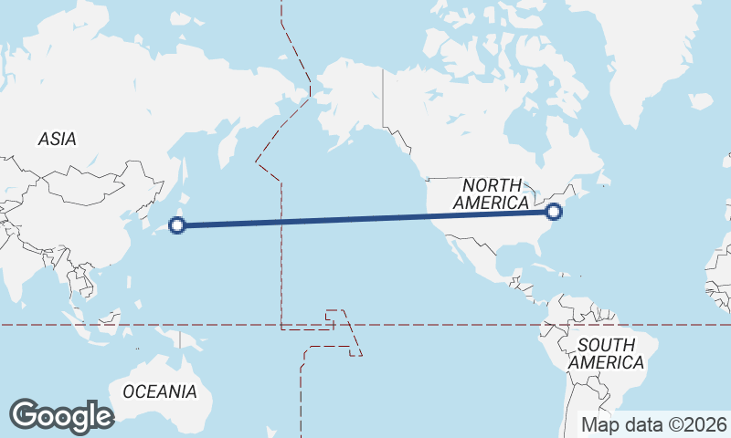 Philadelphia to Tokyo