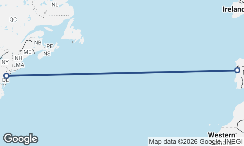 Philadelphia to Porto