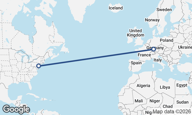 Philadelphia to Stuttgart