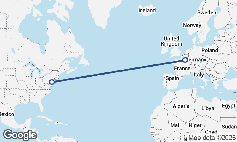 Philadelphia to Reims