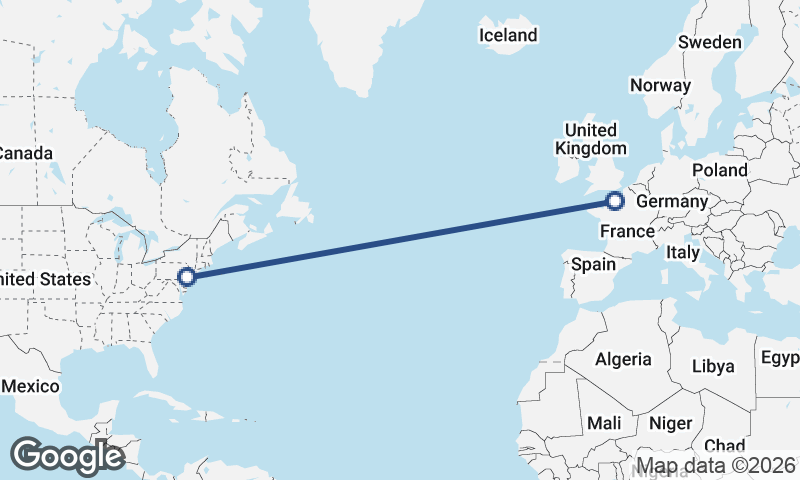 Philadelphia to Le Havre