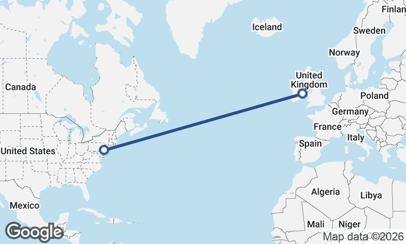 Philadelphia to Dublin