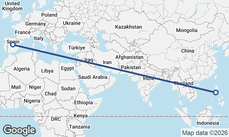 Madrid to Manila