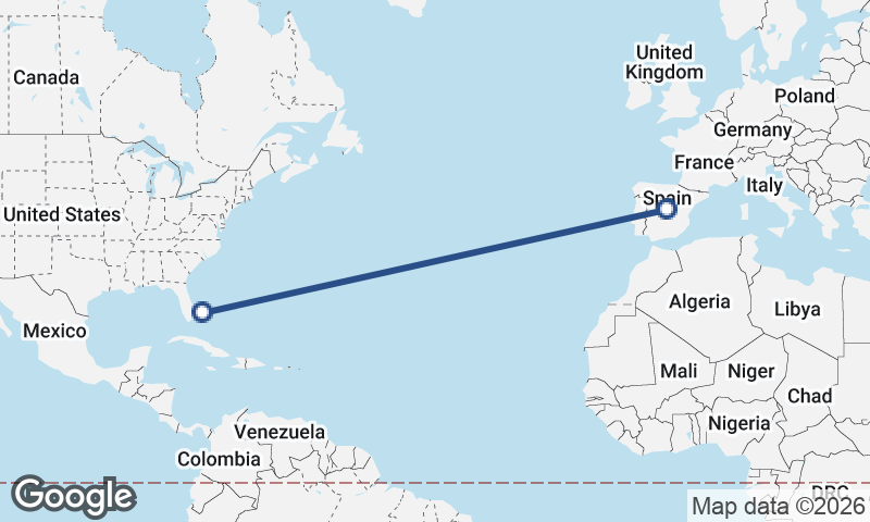 Madrid to Freeport City