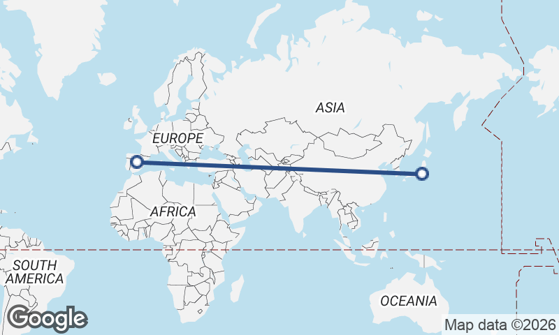 Madrid to Tokyo