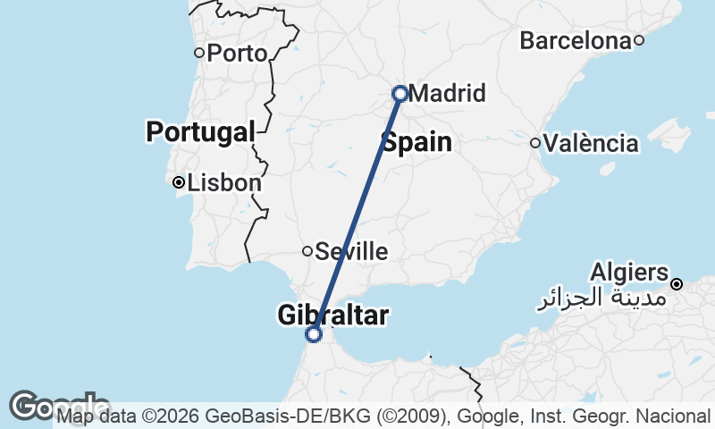 Madrid to Tangier