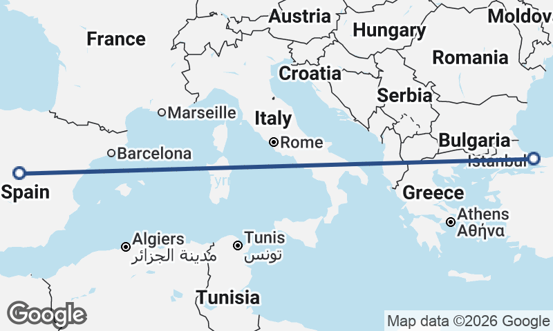 Madrid to Istanbul