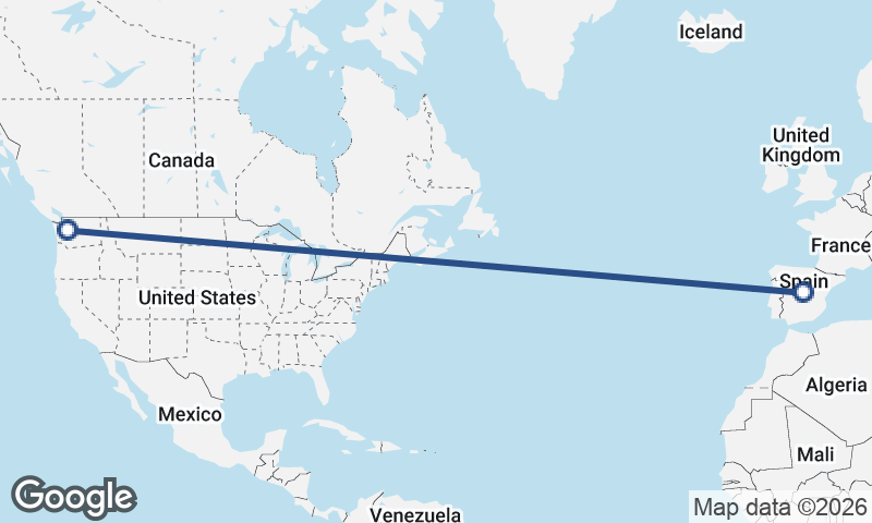 Madrid to Seattle