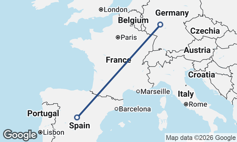 Madrid to Frankfurt