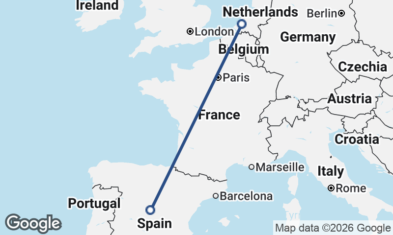 Madrid to Rotterdam