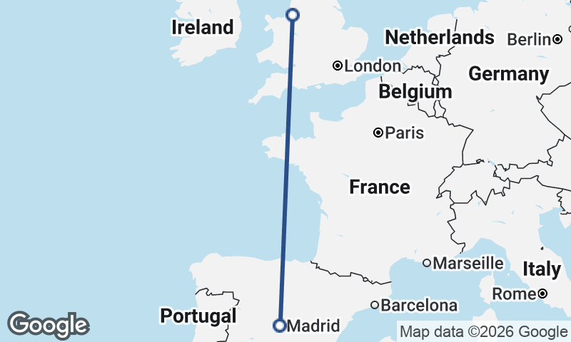 Madrid to Liverpool