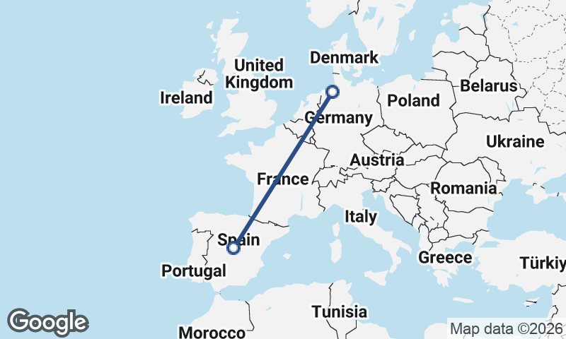 Madrid to Bremerhaven