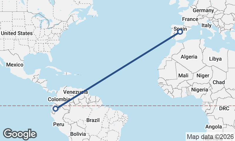 Spain to Ecuador