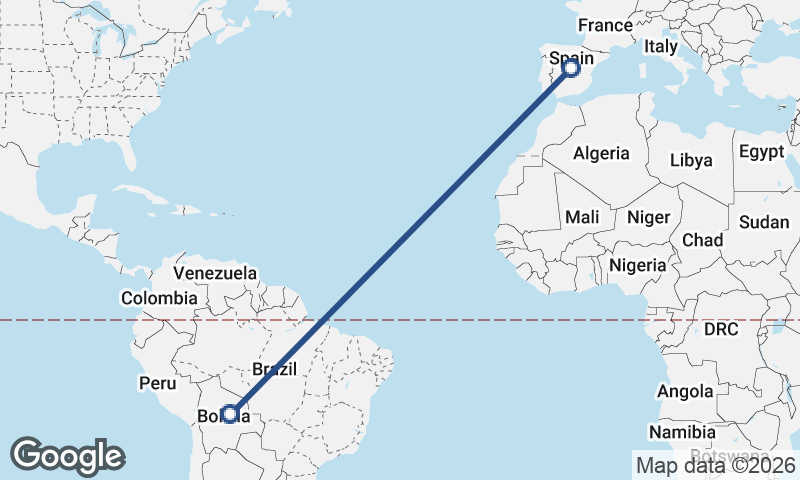 Spain to Bolivia