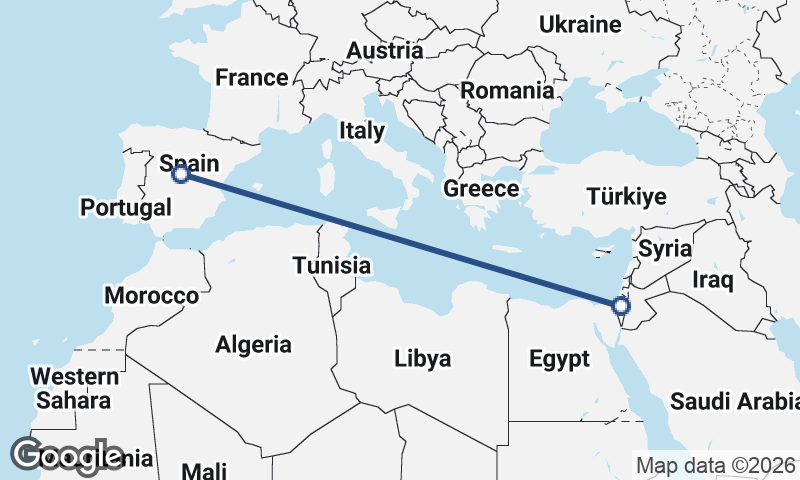 Spain to Israel