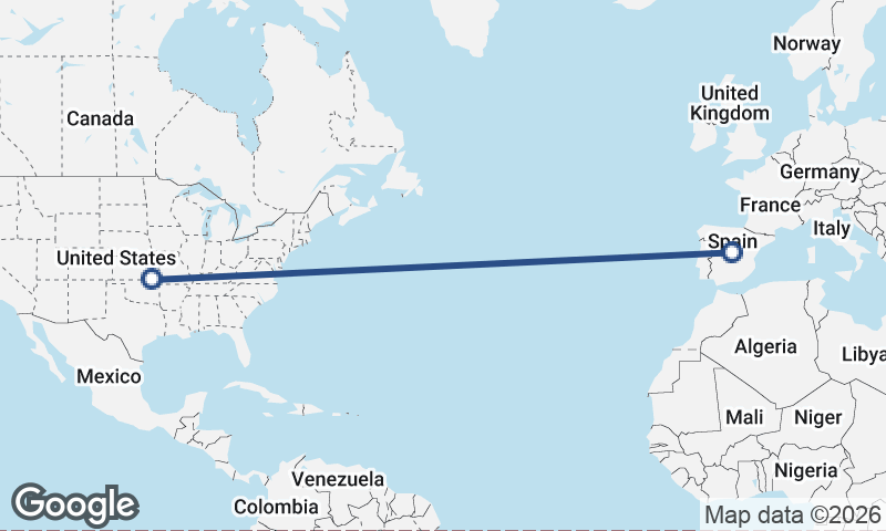 Spain to United States