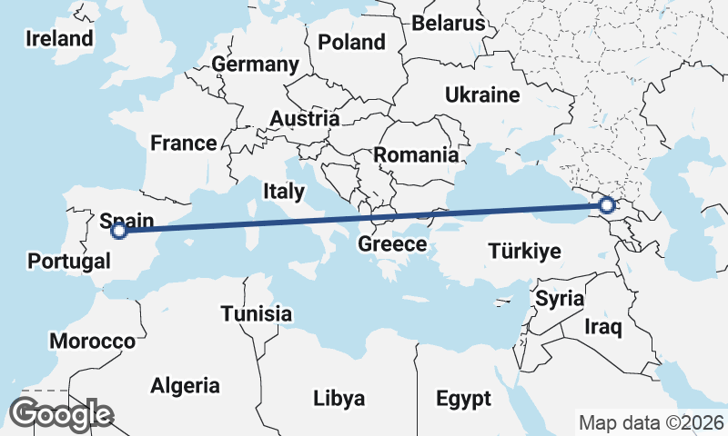 Spain to Georgia