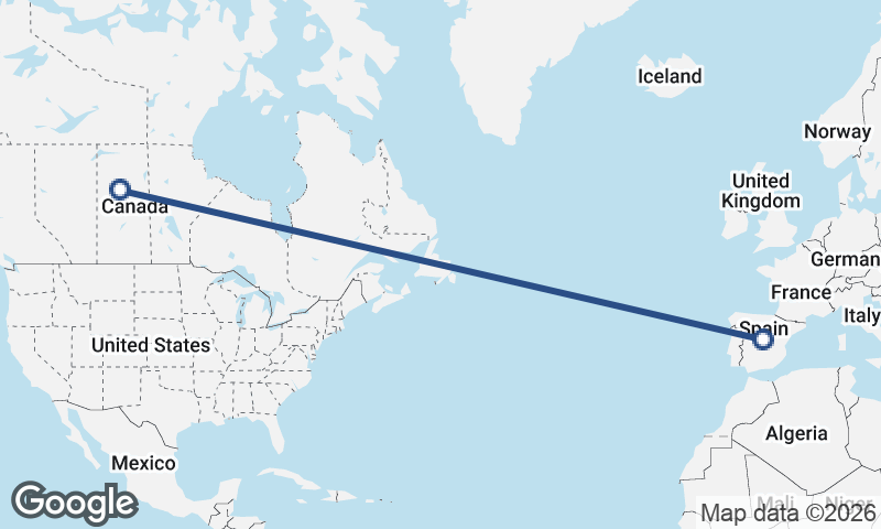 Spain to Canada