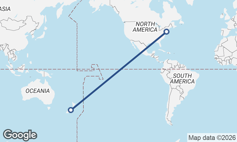 New York to Christchurch