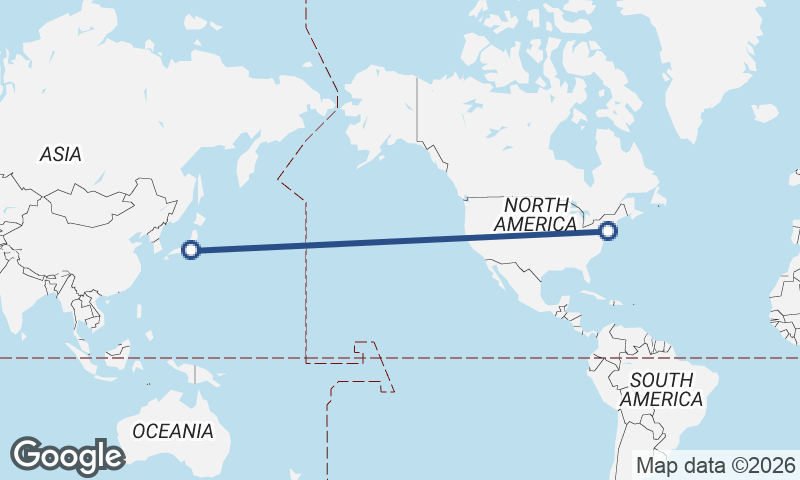 New York to Yokohama
