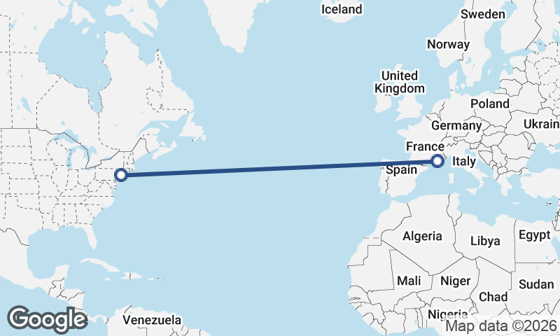 New York to Marseille