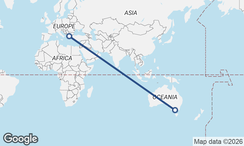 Thessaloníki to Melbourne