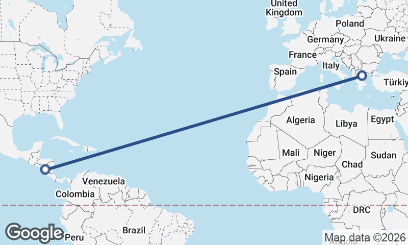 Thessaloníki to Managua