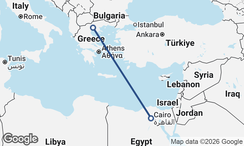 Thessaloníki to Cairo