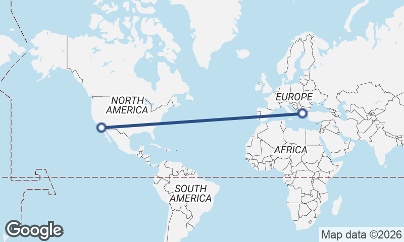 Thessaloníki to San Diego